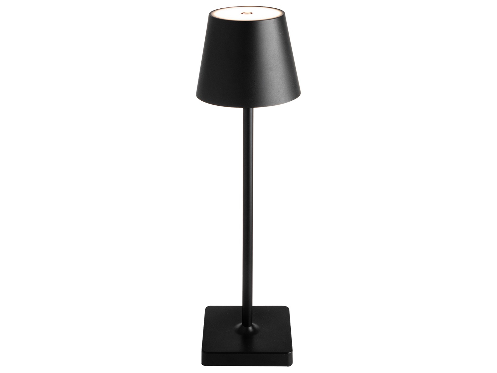 Tafellamp LED touch/USB zwart 38 cm	